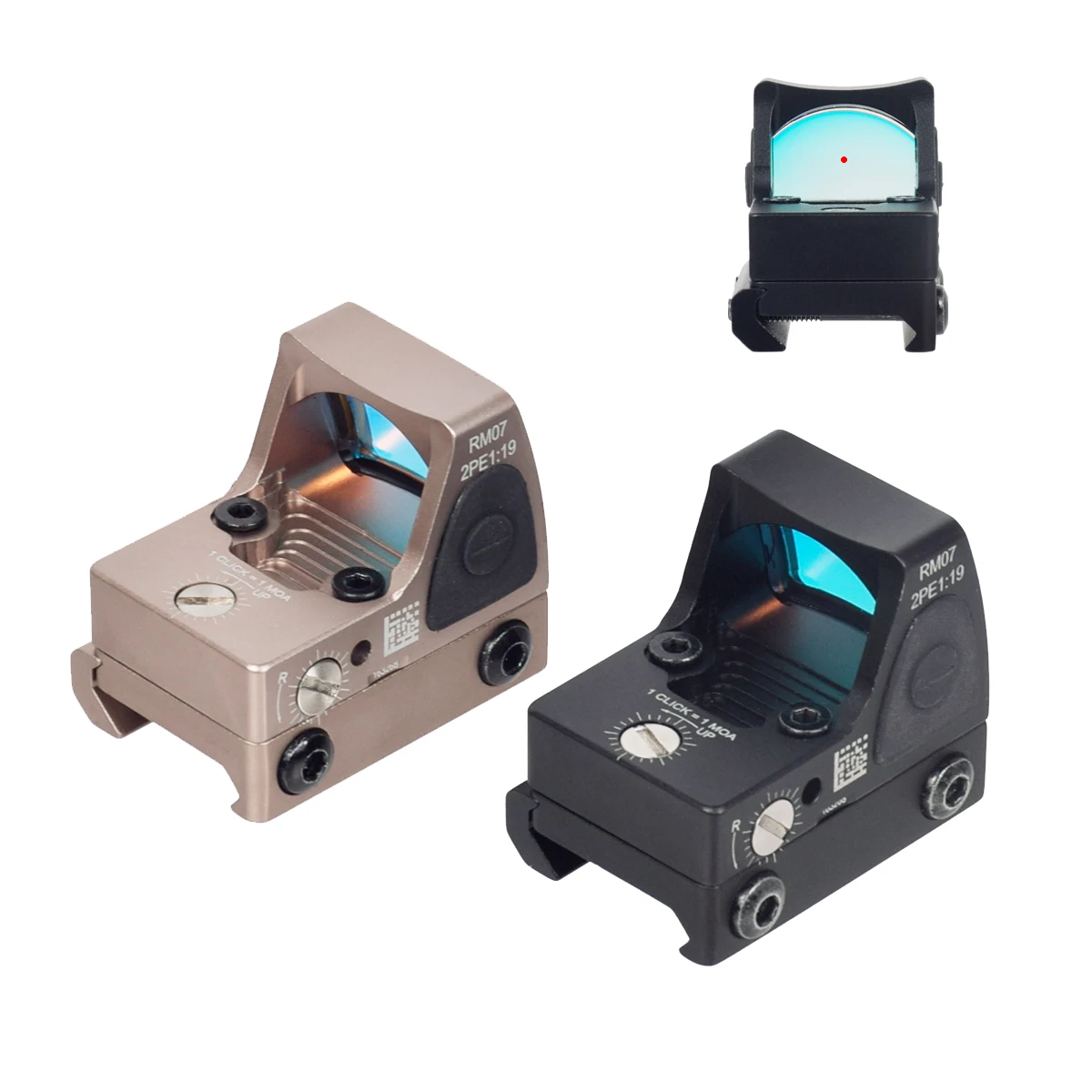 Tactical Mini Metal RM HD Red Dot Sight Scope For Glock 17 Rear Sight Mount Base Airsoft Optics Scope Fit 20mm Rail