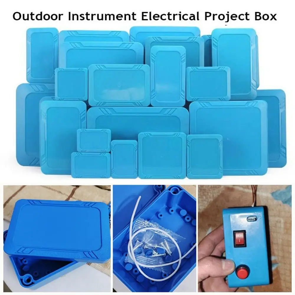 

IP67 Waterproof Enclosure Junction Housing Box ABS Plastic Blue Color Instrument Box Electrical Project Box Outdoor Indoor