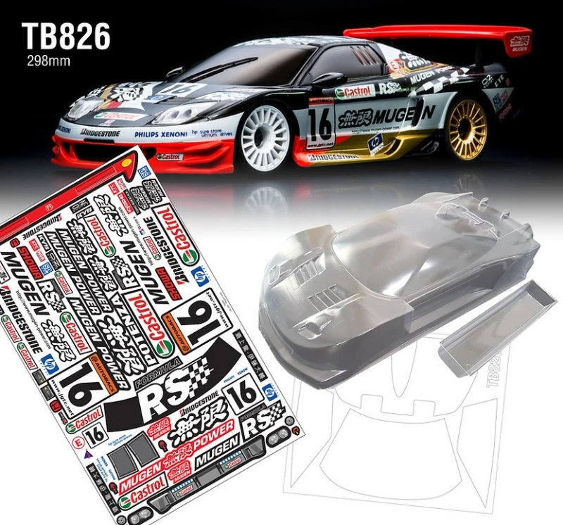 TB826 1/8 NSX On Road Car Body shell (260mm Width) for RC Drift Car 298mm Wheelbase Chassis