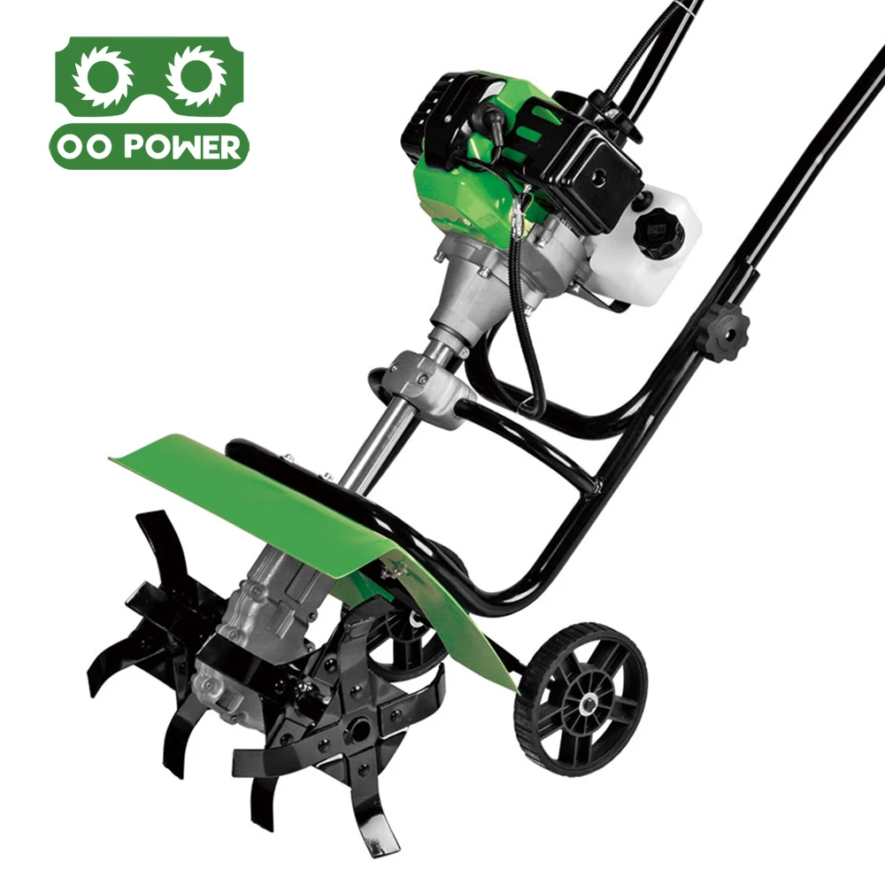 Portable Gasoline Mix Oil  2-stroke Engine Power Mini Tiller Garden Hand Cultivator GT52A