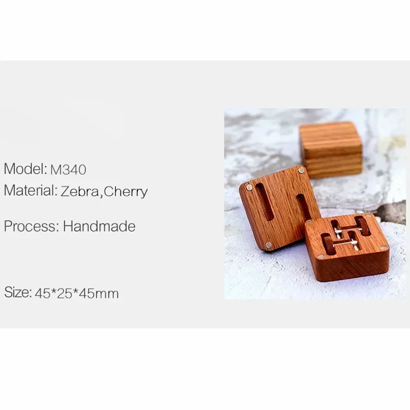 Personalized Magnetic Wooden Cufflinks Box Gift  for Men’s Fashion Solid Wood Wedding Anniversary