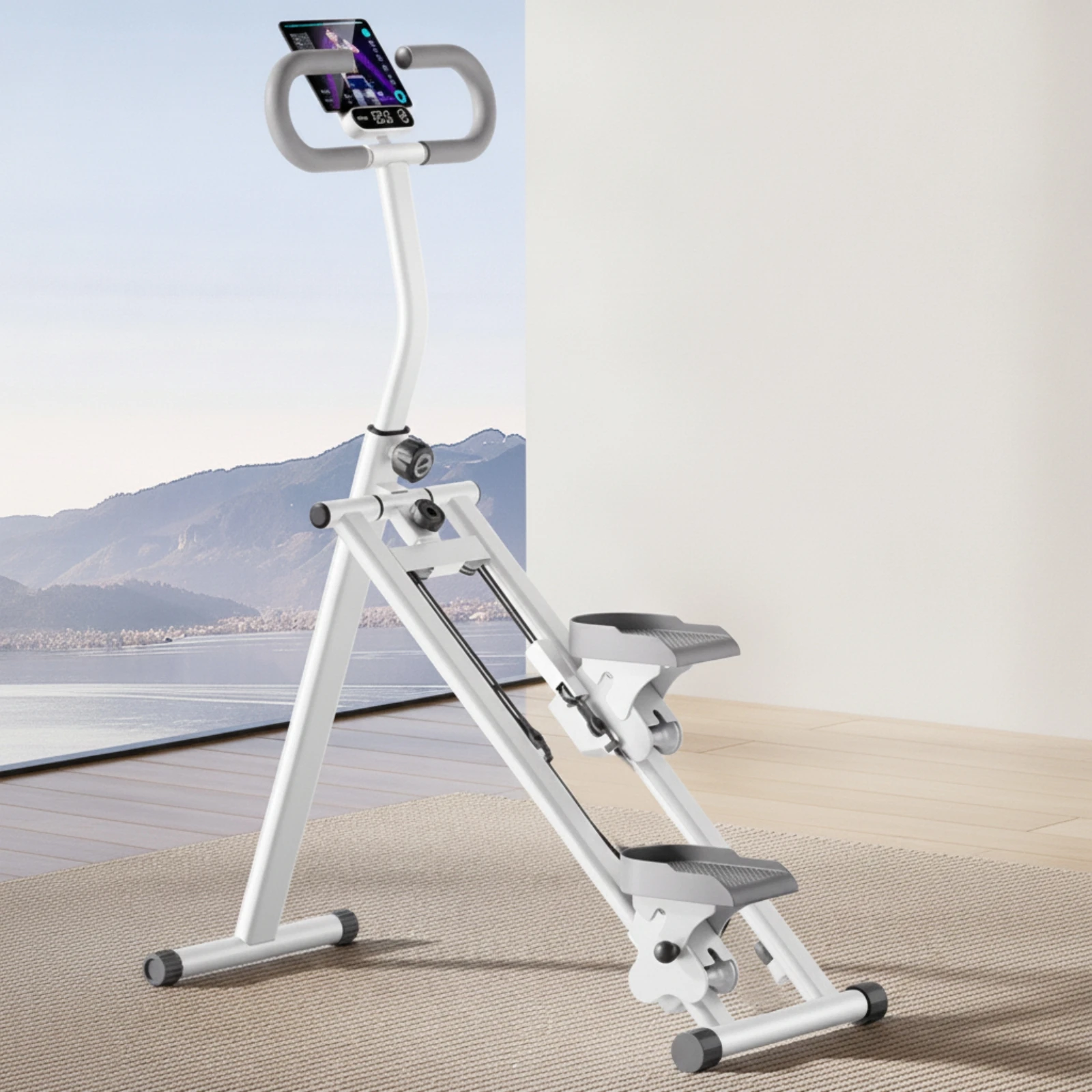 Stair Climber with Handlebar Space-Saving Stair Stepper with Counter Exercise Stepper Compact Step Machine Stable for Adults