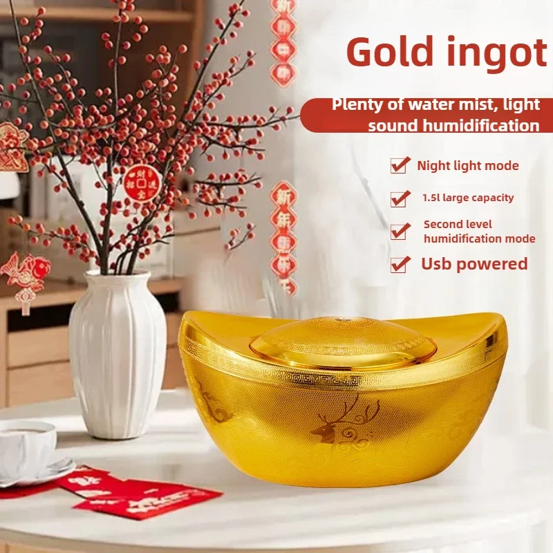 

Увлажнитель воздуха Yuanbao 1500 мл для дома, с цветной подсветкой, большой емкости, USB, очиститель воздуха, распылитель