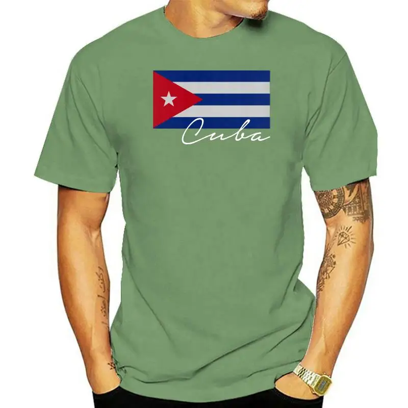 Cuban Cuba Flag With Slogan Black T-Shirt Womens Tshirt Tee