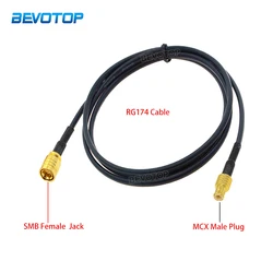 SMB Female Jack to MCX Male Plug RG174 Pigtail Cable Car Radio Antenna DAB Aerial Extension Cord RF Coaxial Cable Jumper 50 Ohm