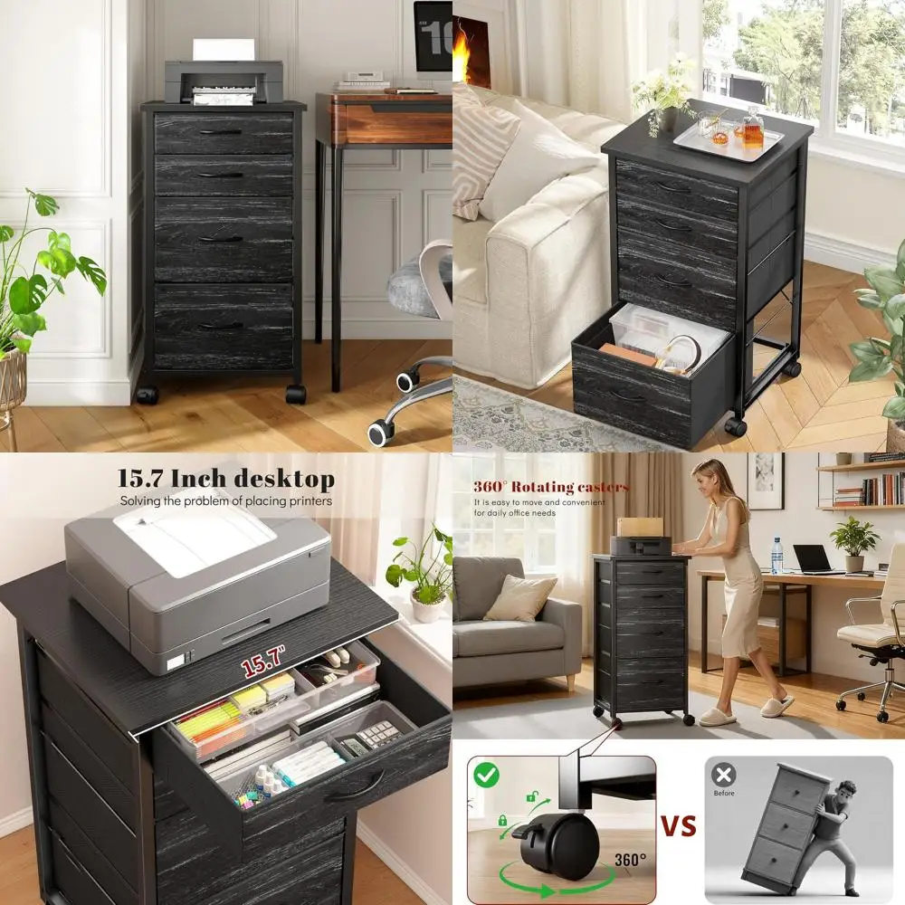 

Подставка для принтера формата A4/Letter для домашнего офиса, черная