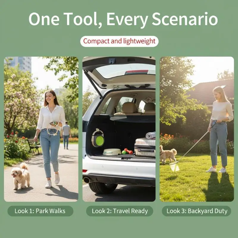 Outdoor Portable Pet Poop Shovel Foldable Extended Non-Contact Dog Feces Garbage Cleaning Tool For Pet Walking