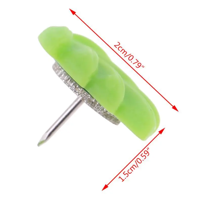 30 قطعة من دبابيس ضغط أوراق الشجر من Bview Art - مسامير إبهام نباتية من الراتنج لجدار الصور ولوحة الإعلانات (ديكور نباتي لطيف)