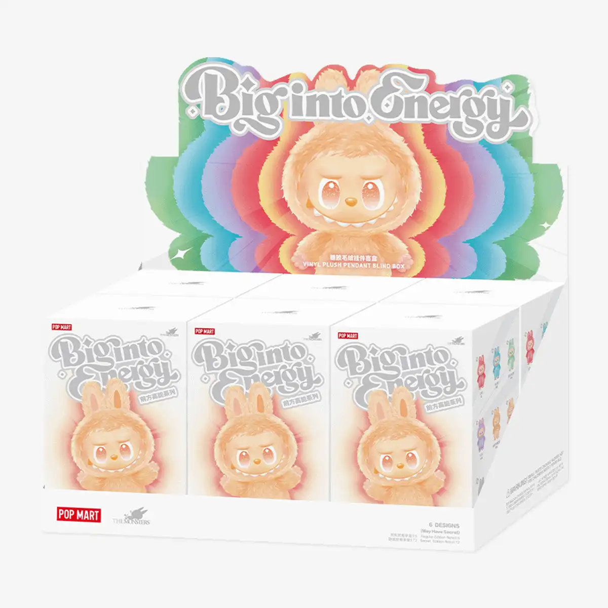 Labubu POP MART Original Blind Box Muñeco de Peluche THE MONSTERS V3 Big into Energy Caja Misteriosa Bolsa Sorpresa Juguetes Regalos