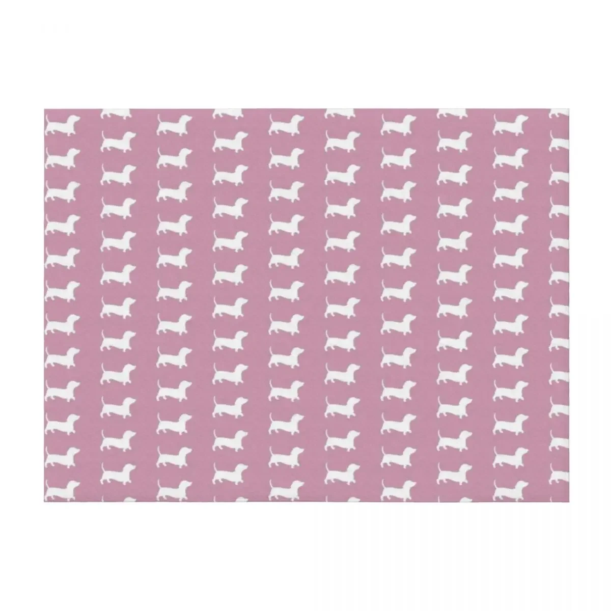 

Plain Dusty Pink With Daschund Silhouette Throw Blanket Weighted Flannel Fabric Decorative Sofa valentine gift ideas Blankets