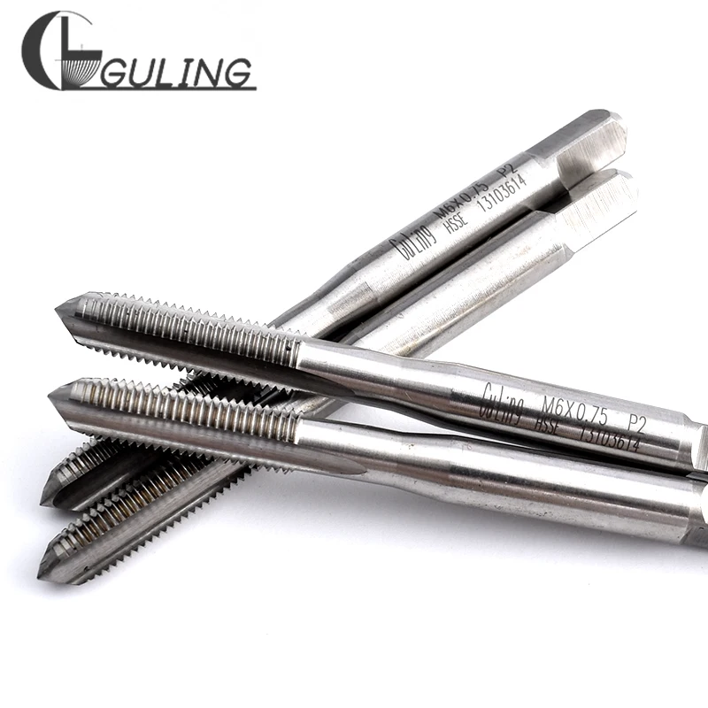 GULING HSSE-M35 متري اليد الحنفية M6X0.2 المسمار مستقيم الأخدود غرامة صنبور لولبي (غير قياسي الطلب لا يدعم المرتجعات)