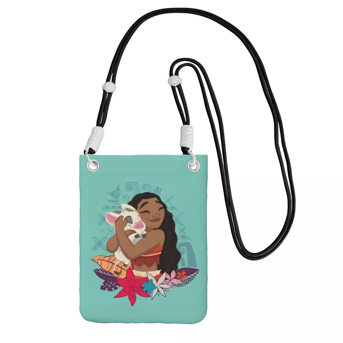 

Custom Moana Carry A Mobile Phone Bag Diagonally Men Women Cartoons Shoulder Crossbody Bag Detachable Shoulder Strap Shopping