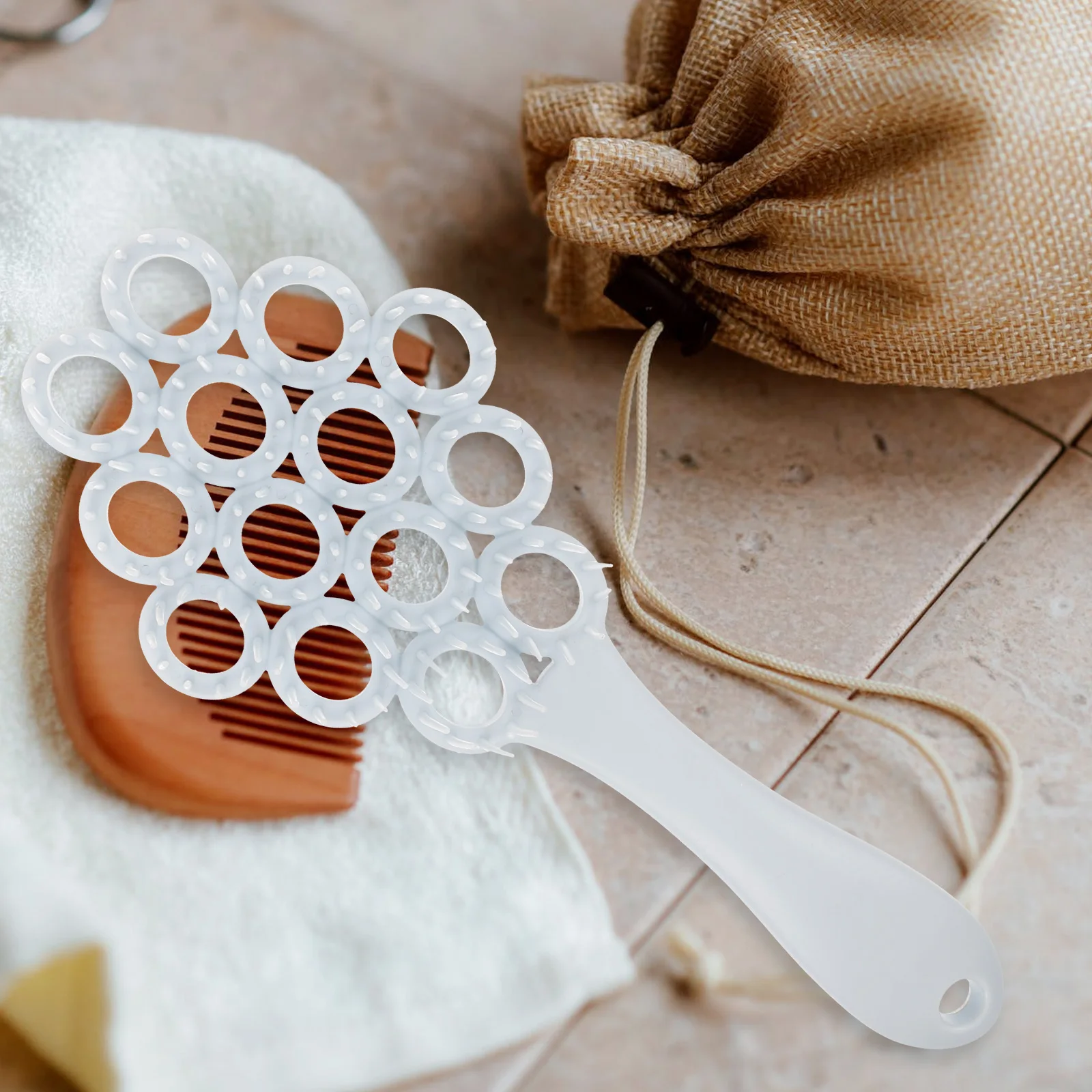 

Women Hair Brush Detangling Comb Ergonomic Handle Portable Styling Tool for Thin Hair Scalp Massage Styling Brush