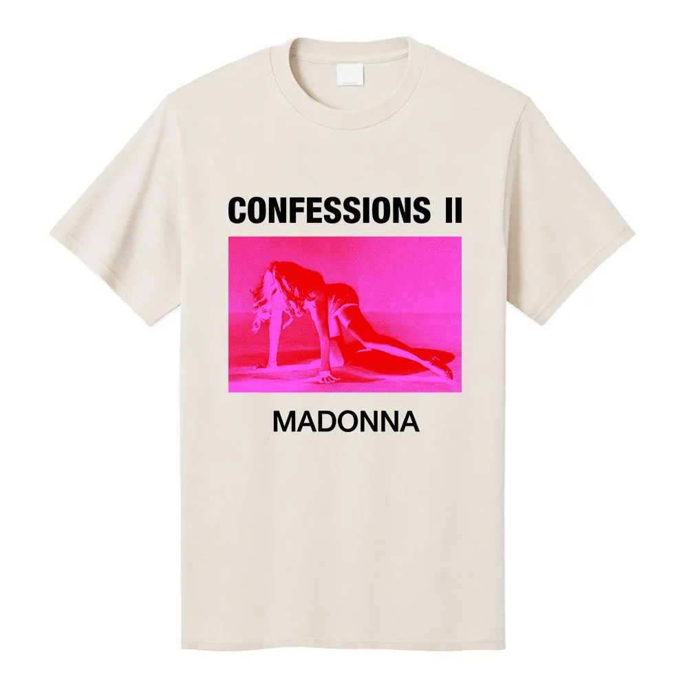 Graphic Merch Madonnaa CONFESSIONS II T-shirt Short Sleeve Loose Cotton Tshirts Fashion Singer Design Printing Tees Women Men
