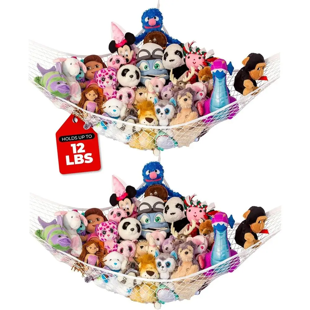 

Мягкий гамак | Угловой подвесной органайзер, место для хранения игрушек, сетка для хранения чучел животных | Сделано из качественной рыболовной сети, держите