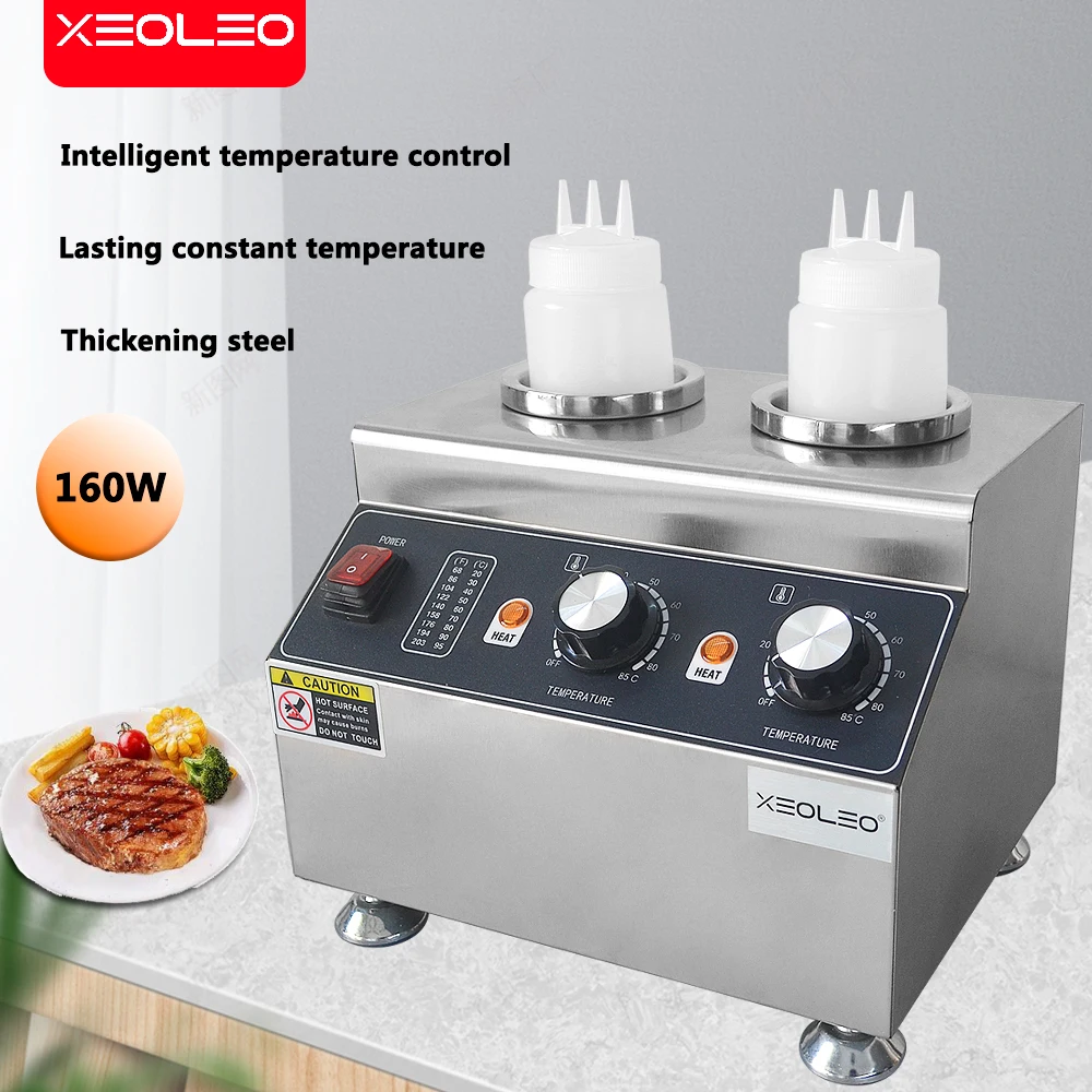 

XEOLEO 160W Double Cylinder Chocolate Jam Heater Electric Heating Sauce Chocolate Warmer Machine ​Stainless Steel Jam Thermos