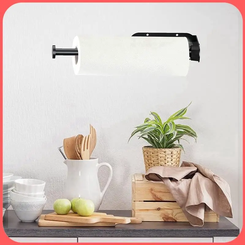

A76I-Настенное крепление с демпфирующей полкой для бумажных полотенец под столешницей с самоклеющейся и винтом для кухни, ванной комнаты
