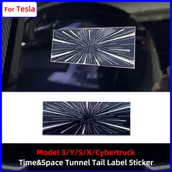 Space Tunnel Logo Emblem Decals Sticker Trunk Badge for Tesla Model 3 Y S X Model 3 Highland Model Y Juniper 2025 Accessories