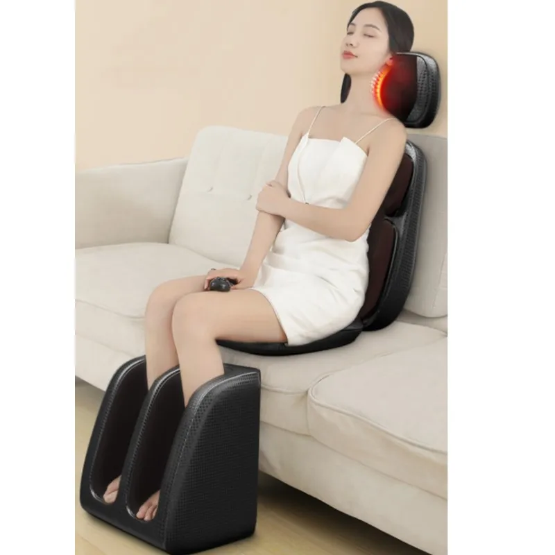 Cervical spine massager instrument neck waist back leg electric multifunctional whole body kneading seat cushion chair cushion