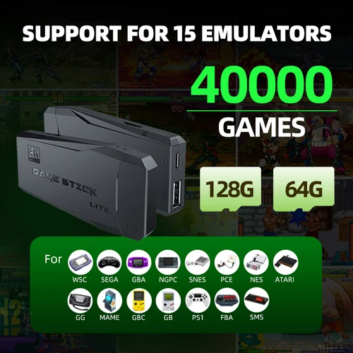 Imagen 2 del producto Consola de videojuegos Arcade 4K HD, palo de juegos Retro para Mame FBA PS1, emulador Arcade con Joystick Dual