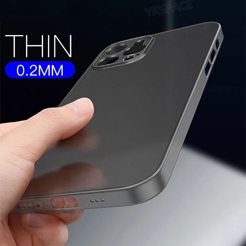 Colorful 0.3mm Ultra Thin Matte Case For iPhone 16 15 14 13 12 mini 11 Pro X XS Max XR Translucent Hard Frosted Phone Cover