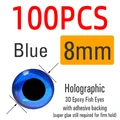 8mm azul 100 piezas