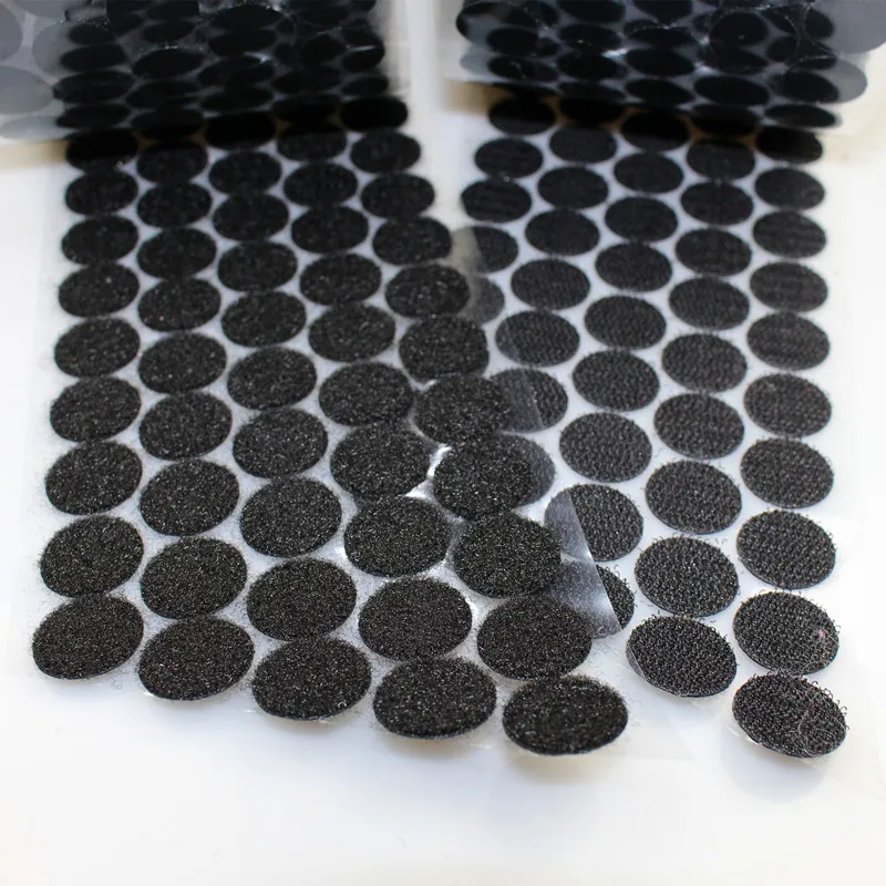 100 Pairs of 10/15/20mm Black White  Adhesive Self-adhesive Bond Strong Circular Tape Without Trace Self-adhesive