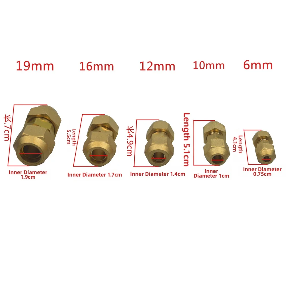 Copper Pipe Connector No Weld Fitting For HVAC Air Conditioning Heating Cooling System Quick Installation Brass Joint