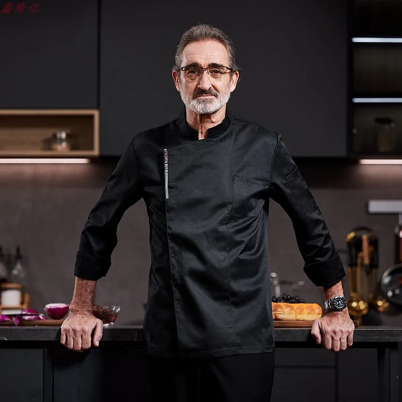 Catering Hotel Restaurant Kitchen Work Uniform Long Sleeve Cake Shop Baker Bakery Waiter Chef Uniform for Men