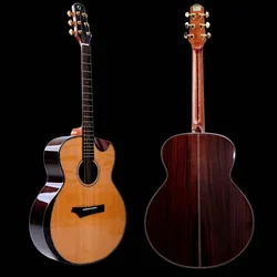 S-600 High End Handmade High-gloss Solid Cedar Acoustic Guitar