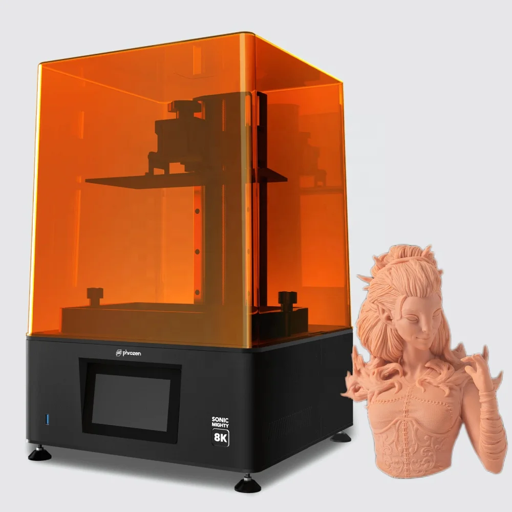 

Phrozen Wholesale Sonic Mighty 8K Large Build Size 218x123x235cm Jewelry Denta Resin LCD 3D Printer