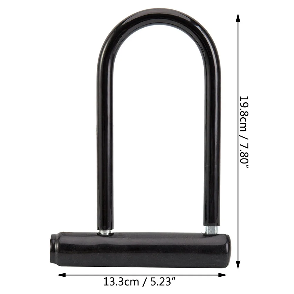 1Set Bicycle U Lock Portables Mini Bike Wheel Lock With Key Anti-theft Safety Motorcycle Scooter Cycling Bicycle Accessories