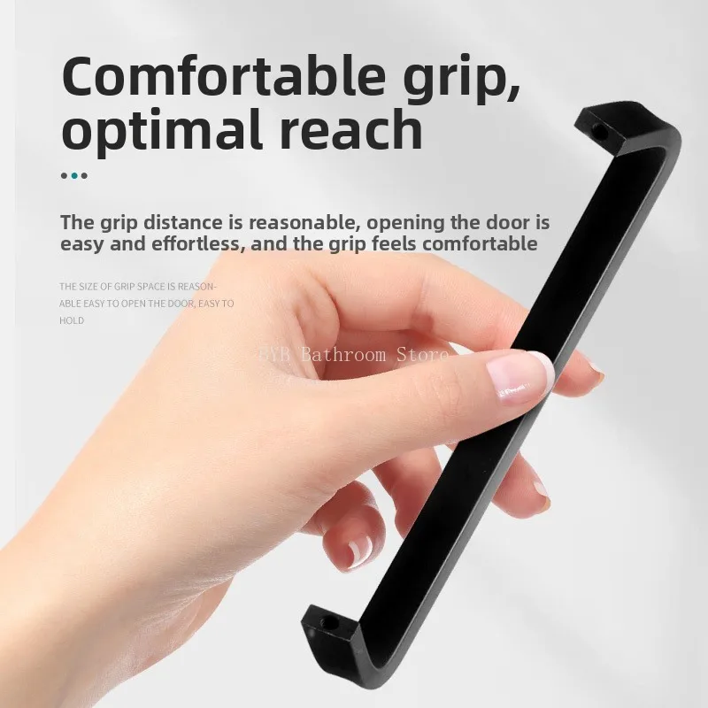 أسود/ذهبي الصلبة سبائك الألومنيوم المطبخ مقابض للخزانة درج خزانة باب خزانة ملابس مقبض مستقيم الأثاث الأجهزة