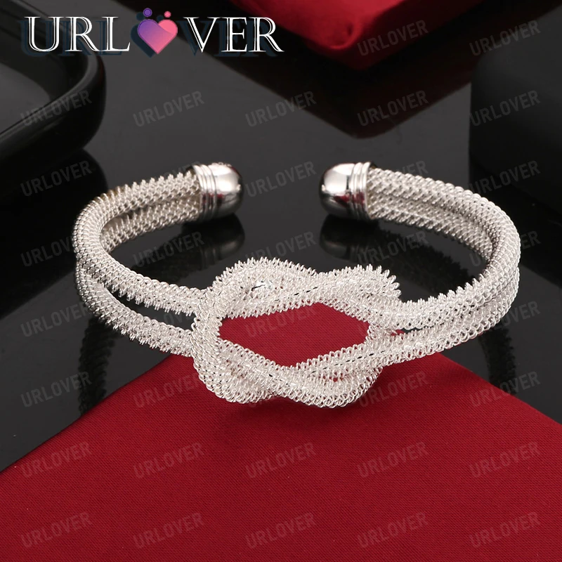 

Women Jewelry Accessories 925 Sterling Silver Bangle Fashion Charm Jewelry Valentine's Day Gift Wedding Party Fine Ornament