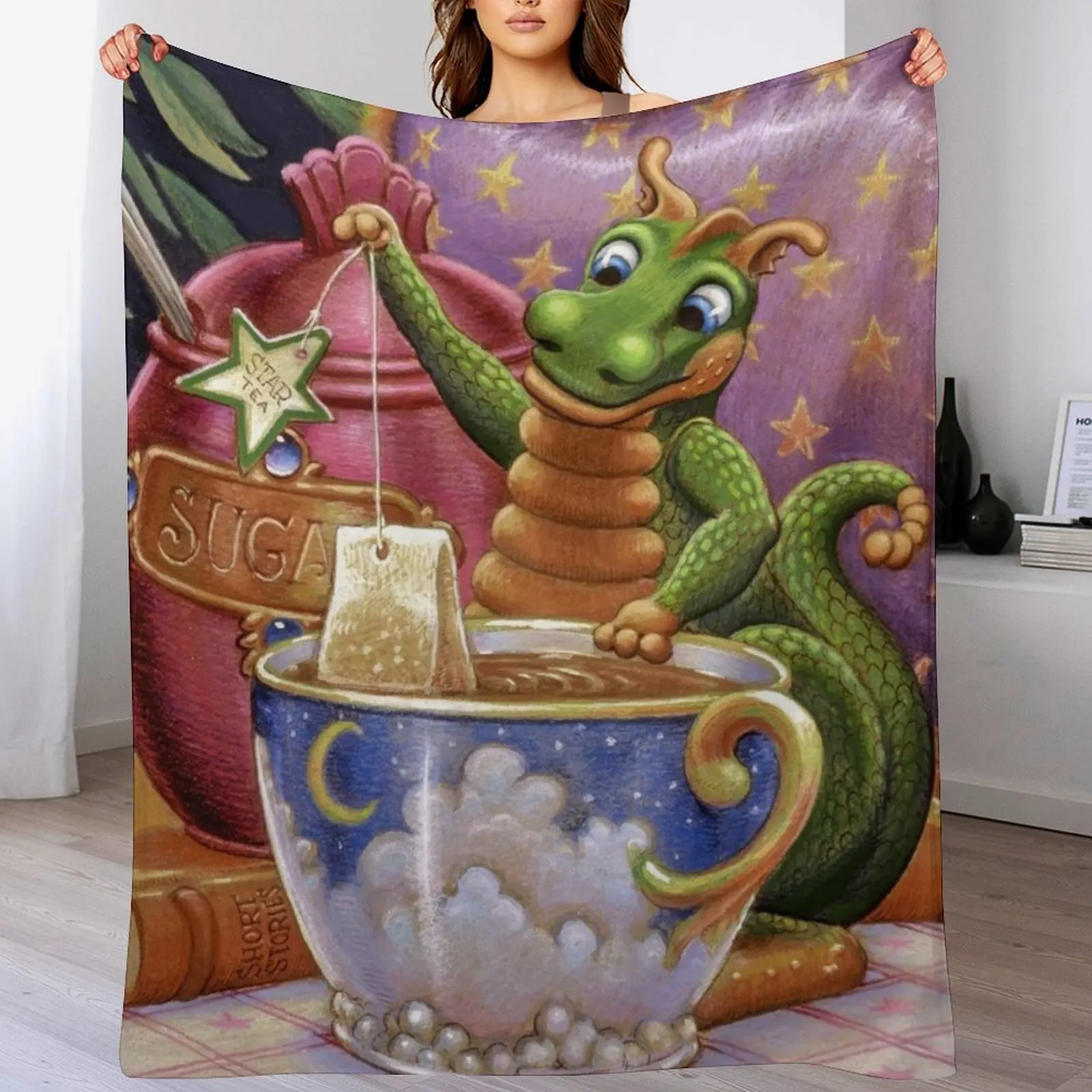 

Afternoon Tea Throw Blanket Flannel Kid'S Luxury Brand Stuffeds Blankets