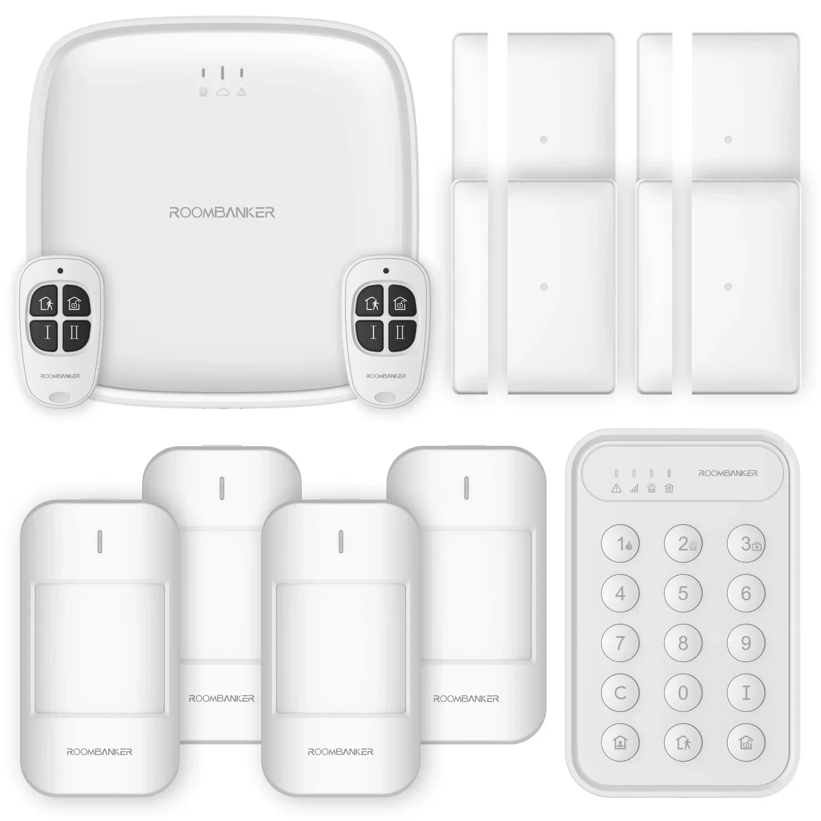 Roombanker 2024, GSM WIFI Zigbee Ble, беспроводная система домашней безопасности, комплект умной сигнализации с PIR-датчиком движения, дверной датчик