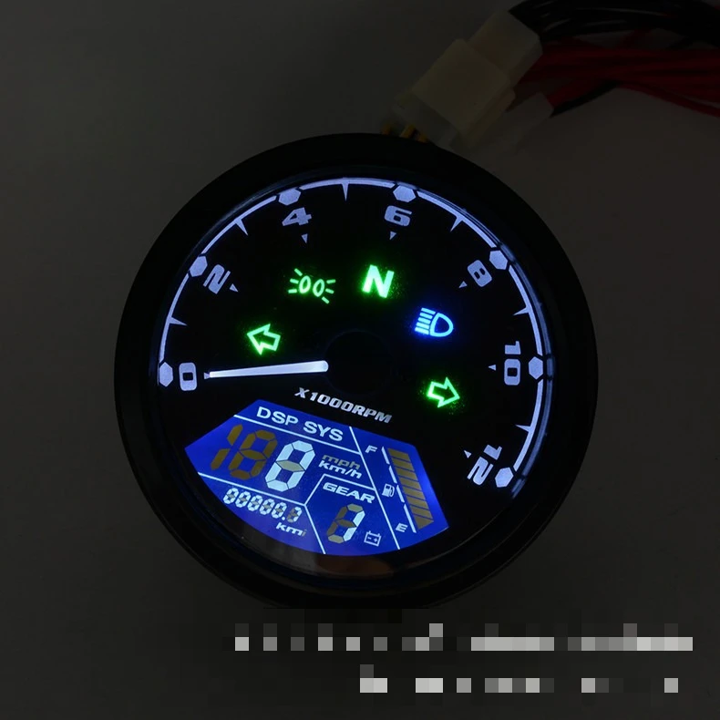 

Мотоцикл Baboon светодиодный ЖК-инструмент механический одометр тахометр спидометр