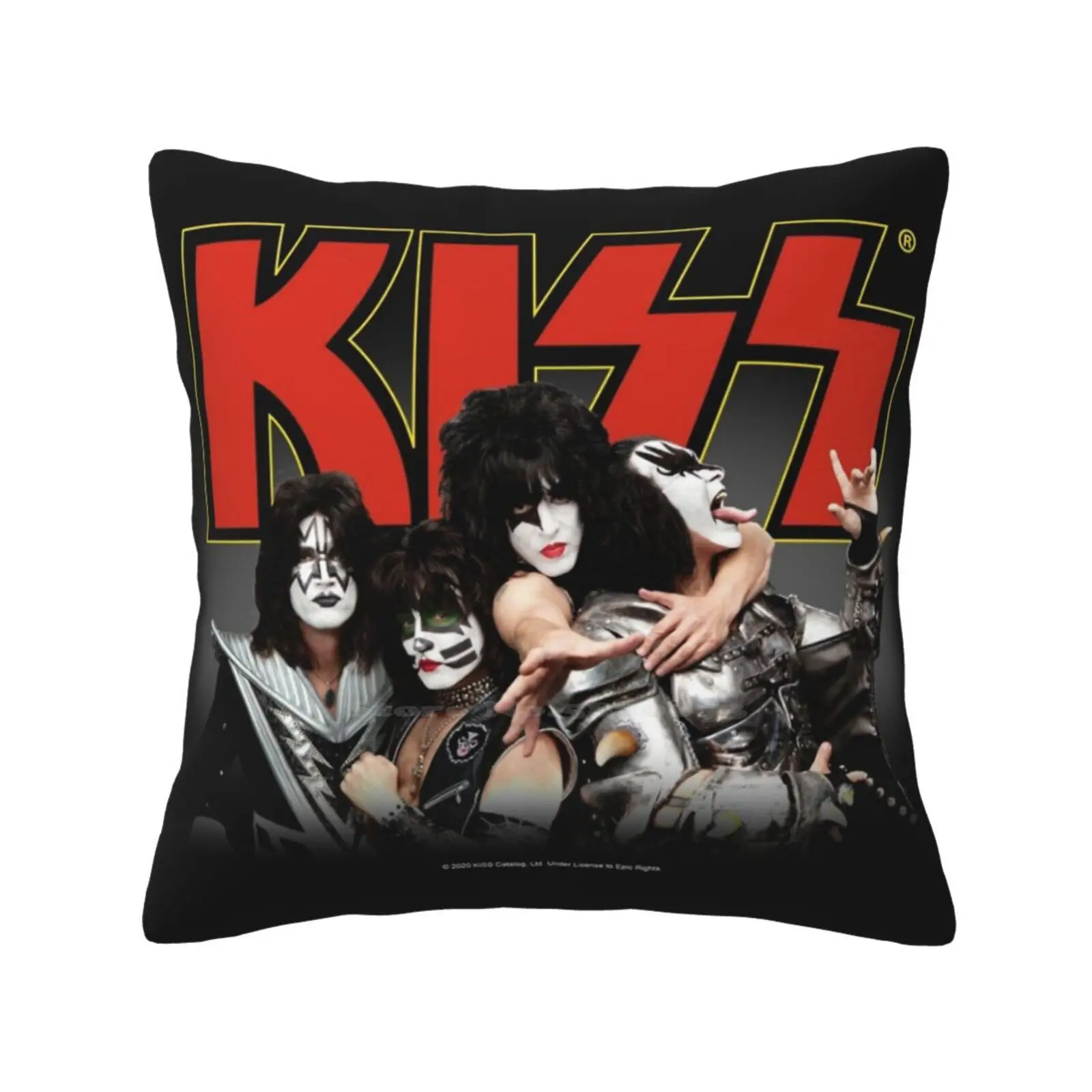 Kiss Band-Red & Yellow Logo Soft Comfortable Pillowcase Kiss Fan Art Kiss Band Kiss Music Kiss The Band Kiss Fanart