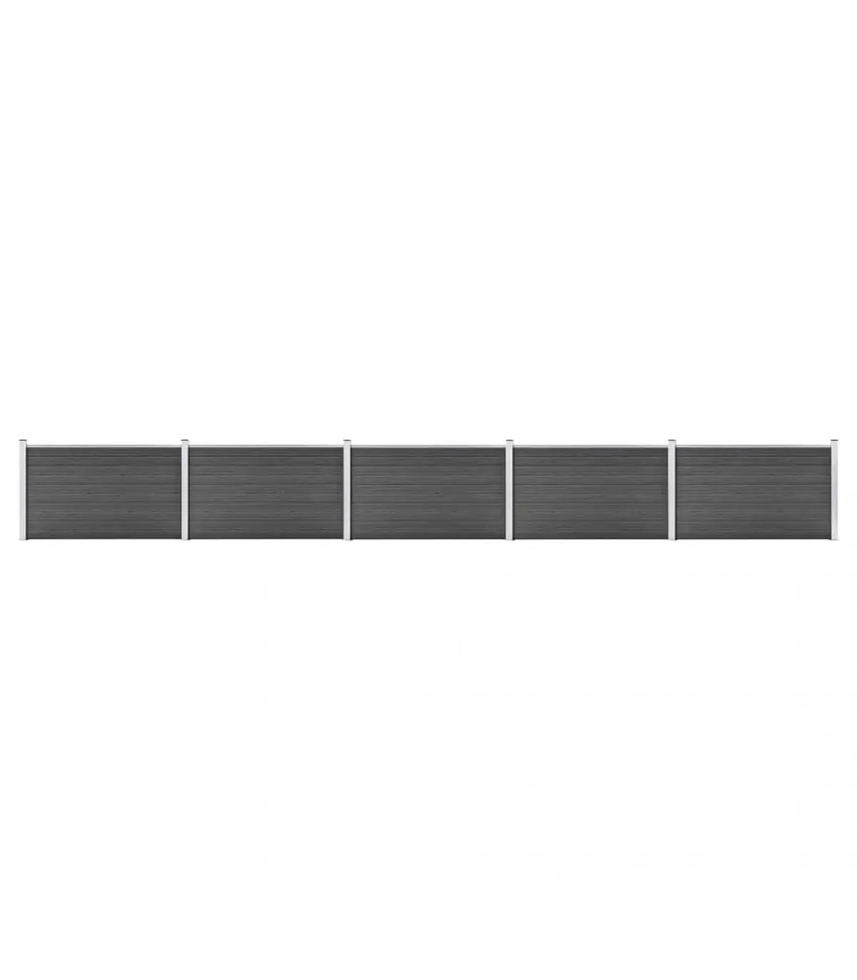 872x105 cm black WPC fence panels fence panels Set