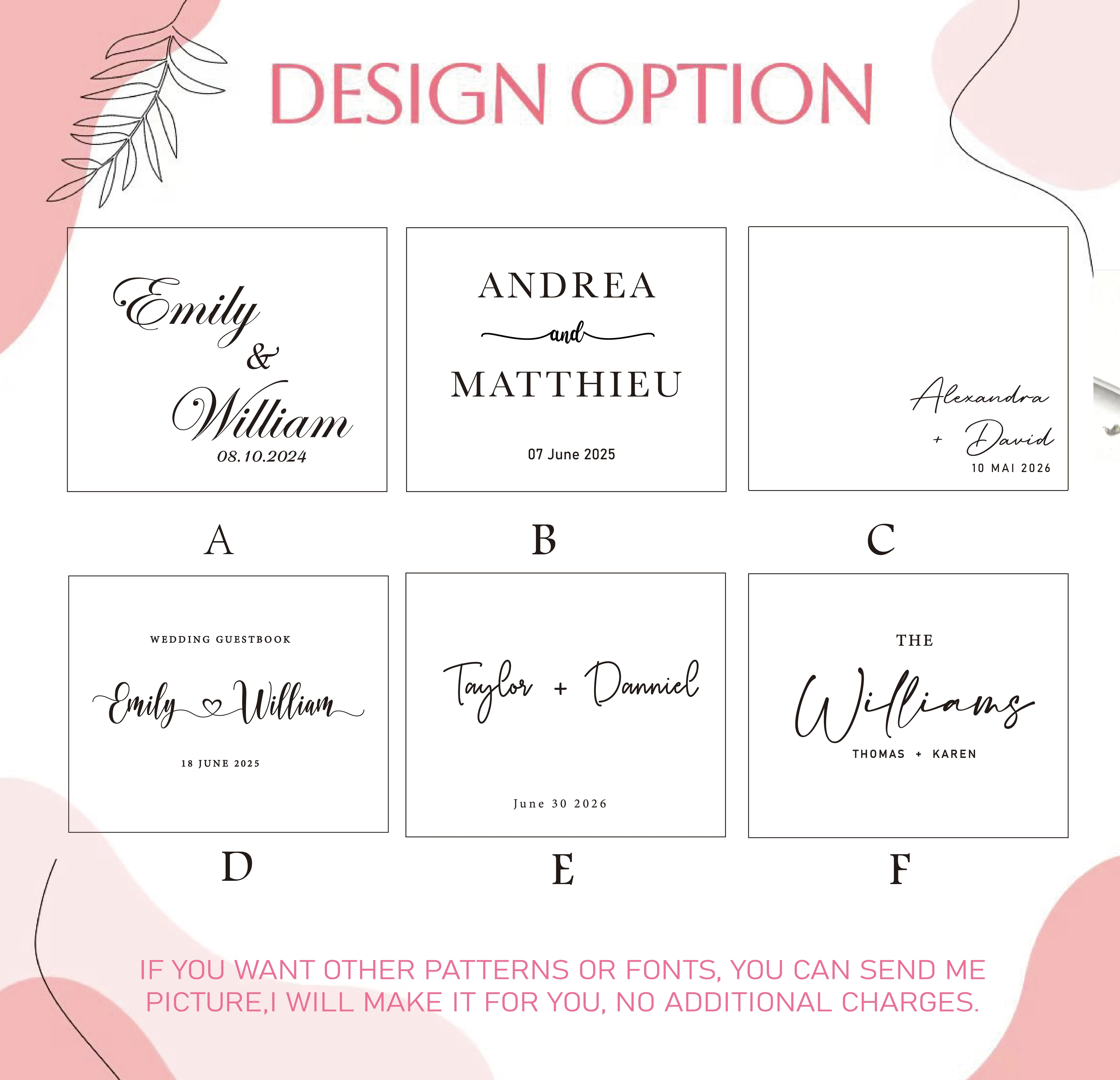 Personalized Guest Book for Wedding White/Black Noble Message Photo Album Simple Elegant Horizontal Keepsake Book Signature Book image 6