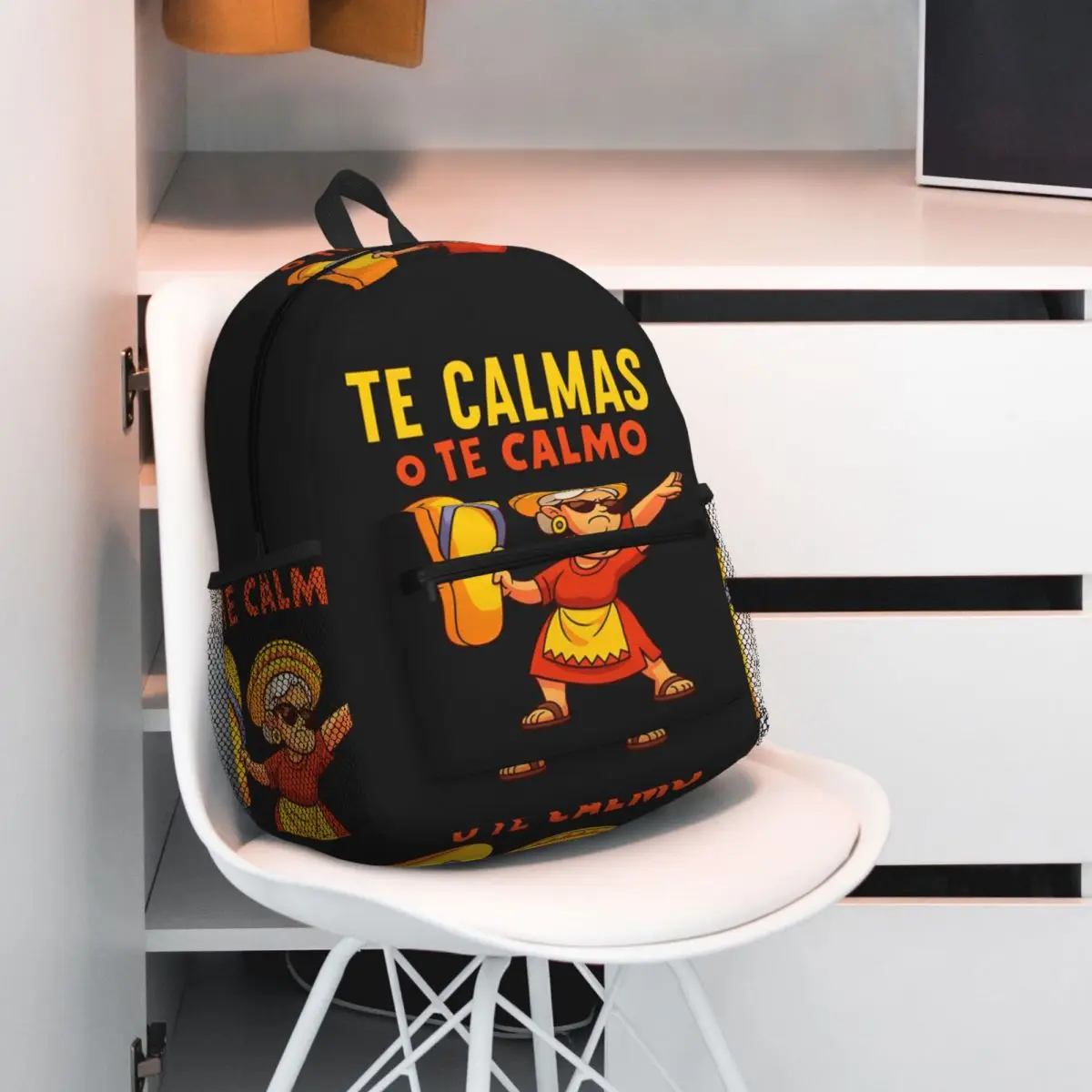 

Mexican Te Calmas O Te Calmo Design Backpack Student BookBag Children School Bag Laptop Shoulder Bags for Men Women