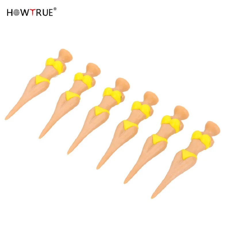 Hot Sale 6pcs/lot Bikini Nude Lady Golf Tees Pitch Fork Novelty Nude Lady Golf Tee