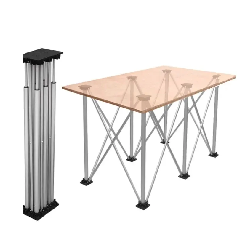 Adjustable 73-82cm Foldable Spider Leg Stainless Steel Portable Work Desk Rack Sawhorse Support Quick Telescopic Workbench