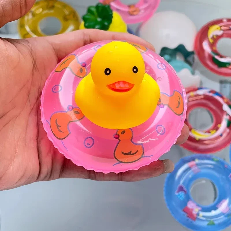 Mini cercle de natation d'été pour enfants, jouet flottant amusant pour piscine à beurre, anneau de bain en caoutchouc