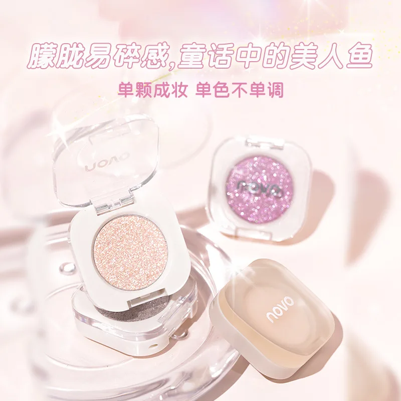 Espiritual derramando olhos sombra de cor única galáxia diamante glitter pérola fosco maquiagem portátil