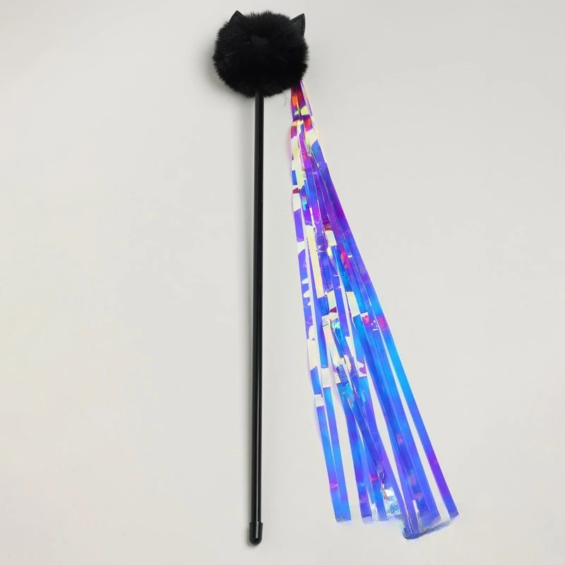 القط دعابة عصا ألعاب من نسيج مخملي هريرة الصيد الدورية الذاتي متعة الإغاثة الحيوانات الأليفة لعبة التفاعلية لدغة مقاومة القط لعبة الإمدادات #6