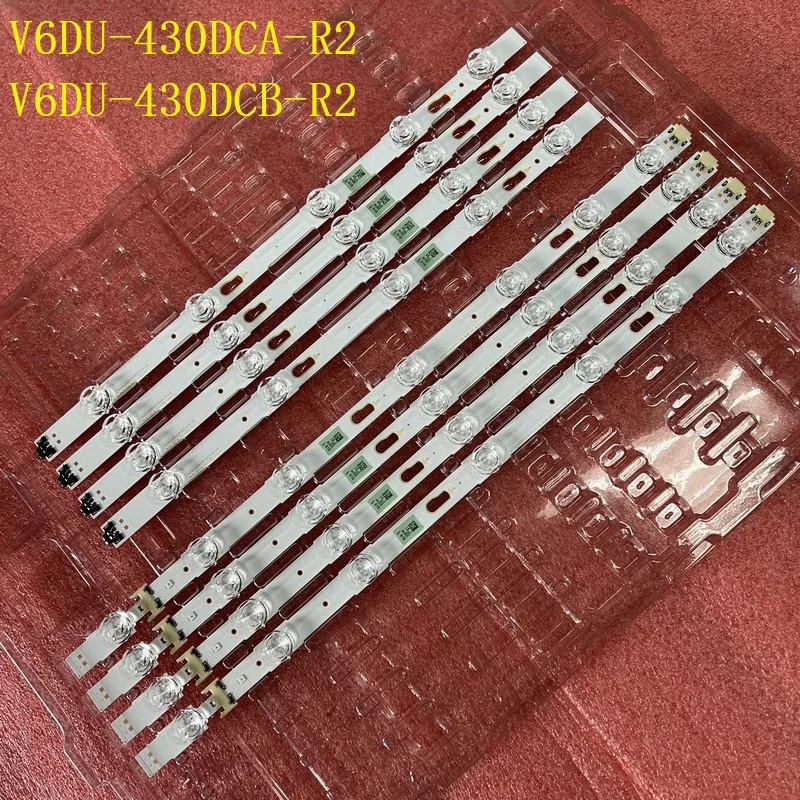 Striscia di retroilluminazione a LED (8) per Samsung UE43KU6000K UE43MU6105K UN43MU6300 UN43MU6290 UN43KU6290 UN43KU6270 UN43MU6100 UN43MU6103