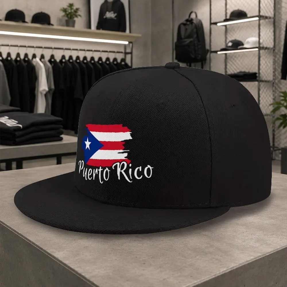 Baseballkappe mit Puerto Rico-Flagge, geeignet für Männer und Frauen – leichte Entenschnabelmütze mit Puerto Rico-Flagge, verstellbarer Verschluss, für
