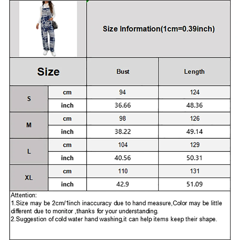 Women's Casual Overalls Wide Leg Paisley Retro Print Loose Jumpsuit Fashionable Sleeveless Jumpsuit