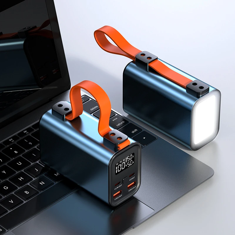 

30000mAh Power Bank 100W Fast Battery Charger for Laptop Powerbank for iPhone Samsung Mobile Phone Chargers with Light Lanyard